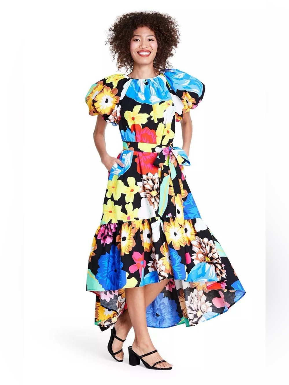 Christopher John Rogers X Target Multicolor Floral High-Low Hem Dress, size M